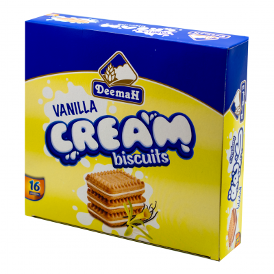 DEEMAH VANILLA CREAM BISCUITS 400 GR