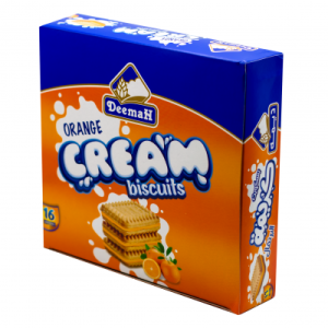 DEEMAH ORANGE CREAM BISCUITS 400 GR